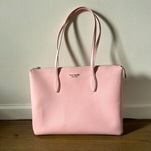 Kate Spade Zip Large Shoulder Bag Tote Pink